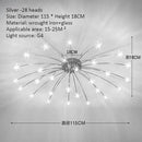 Axyaa Nordic Glass Starry Sky Ceiling Light - Modern Home Art Lighting