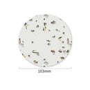 Axyaa Terrazzo Coasters Set - Modern Ceramic Stone Drink Mats for Coffee Table
