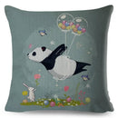 Axyaa Cartoon Panda Bear Pillowcase 45x45cm for Home Decor