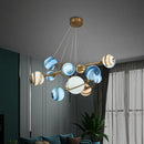 Axyaa LED Glass Globe Pendant Light Chandelier for Modern Living & Boys Room