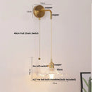 Axyaa LED Wall Lights Bar Clear Glass Bedside Lamp Stair Light Fixtures