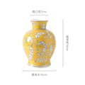 Axyaa Blue White Porcelain Ceramic Vase Chinese Retro Decor Flower Home Accessory