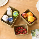 Axyaa Wicker Storage Basket Picnic Laundry Organizer Fruit Seaweed Box