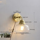 Axyaa Japanese Style Copper Glass LED Wall Lamp for Home Decor