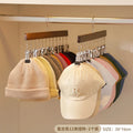 Axyaa 12-Clip Wooden Hat Storage Hanger | Cap, Socks, Newborn Clothes Organizer
