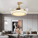 Axyaa Modern Ceiling Fan with Invisible Blades and Full Light Integration