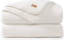 Axyaa Whitecap Plush Throw Blanket - Lightweight & Cozy Fleece for Couch or Bed