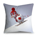 Axyaa Christmas Snowman Print Cushion Cover - 45X45CM