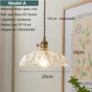 Axyaa Vintage Brass Glass Pendant Light for Kitchen Dining Bedroom