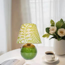 Axyaa Emerald Green Crystal Ceramic Desk Lamp LED Bedroom Table Light