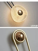 Axyaa Minimalist Paperclip Wall Lamp, Embossed Acrylic Light for Bedroom & Living Room