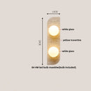 Axyaa Yellow Travertine Stone LED Wall Sconce Up Down Rotate Wall Light