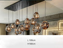 Axyaa Glass Pendant Light: Modern, LED, Creative Chandelier