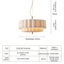 Axyaa Nordic Cream Fabric Chandelier: Simple Modern French Style for Home Decor