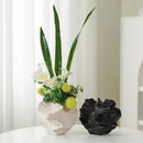 Axyaa Ceramic Coral Vase - Minimalist Nordic White Decor for Home & Office