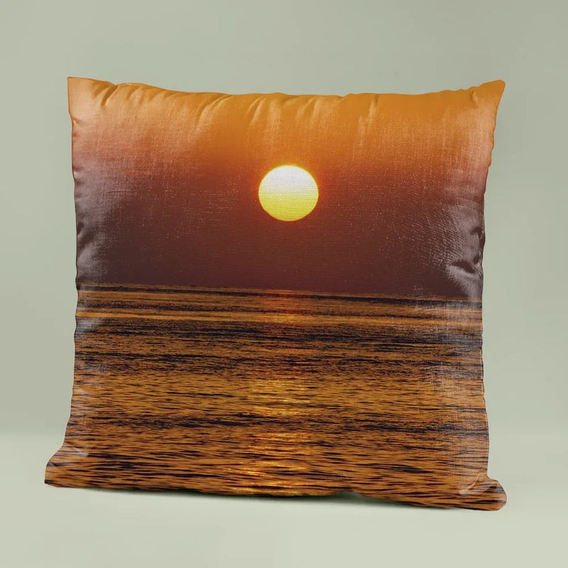 Blue Ocean Seascape Pillow Cover for Home Sofa Decor with Axyaa Brand