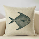 Axyaa Octopus Personality Linen Pillowcase for Marine Life Sofa Decoration