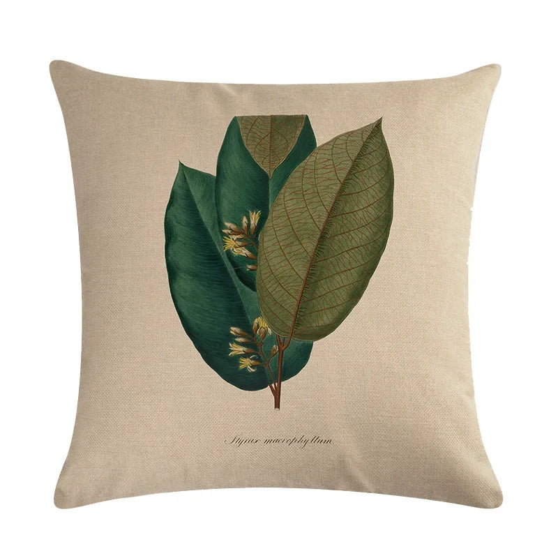 Axyaa Plant Print Embrace Pillowcase 45*45cm