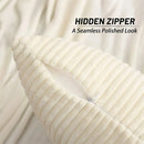 Axyaa Corduroy Cushion Cover 45x45 Soft Fluffy Strip Pillow Cover 50x50