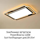 Axyaa LED Ceiling Lamp: Modern Black Gold Chandelier for Home Decor & Bedroom Lighting