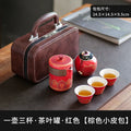 Axyaa Portable Travel Tea Set | Outdoor Kung Fu Tea Set for Quick Guest Cup