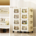 Axyaa Multi-Layer Rolling Storage Cart with Drawers, Mobile Organizer for Home and Office