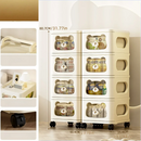 Axyaa Multi-Layer Rolling Storage Cart with Drawers, Mobile Organizer for Home and Office