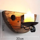 Axyaa Wooden LED Wall Lamps Industrial Style Home Decor Sconces for Living Room
