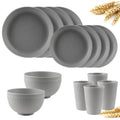 Axyaa Wheat Straw Cutlery Set - Unbreakable Eco-Friendly Kitchen Tableware for Camping and Kids