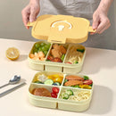 Axyaa Divided Microwavable Lunch Box - Portable Sealed Food Container