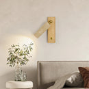 Axyaa Nordic Copper LED Wall Lamp with Button Switch and Travertine Accent
