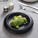 Axyaa Ceramic Pasta Soup Salad Dessert Plates Set for Molecular Cuisine Kitchen