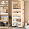 Axyaa 80cm Folding Wardrobe: Large Capacity Clothes & Blankets Organizer