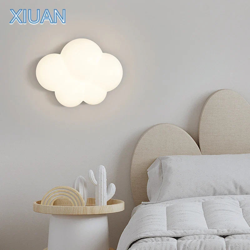 Axyaa White Cloud Modern Wall Light for Bedroom, Living Room, Study, and Hallway