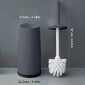 Axyaa Long Handle Toilet Brush with Standing Base - Bathroom Cleaning Tool
