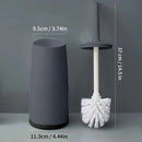 Axyaa Long Handle Toilet Brush with Standing Base - Bathroom Cleaning Tool