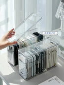 Axyaa Phone Case & Cable Organizer Box with Transparent Lid & Dustproof Design