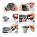 Axyaa Folding Coffee Cup: Portable Outdoor Water Cup with Lid for Travel