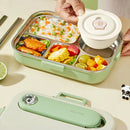 Axyaa Stainless Steel Bento Lunch Box Set - Large Capacity with Tableware