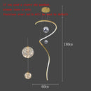 Axyaa Modern Stair Chandelier: LED Pendant Light for Living Room