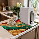 Axyaa Christmas Scales Absorbent Kitchen Mat