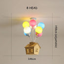 Axyaa Stained Glass Cartoon Balloon Ceiling Lights with LED for Kids Bedrooms
