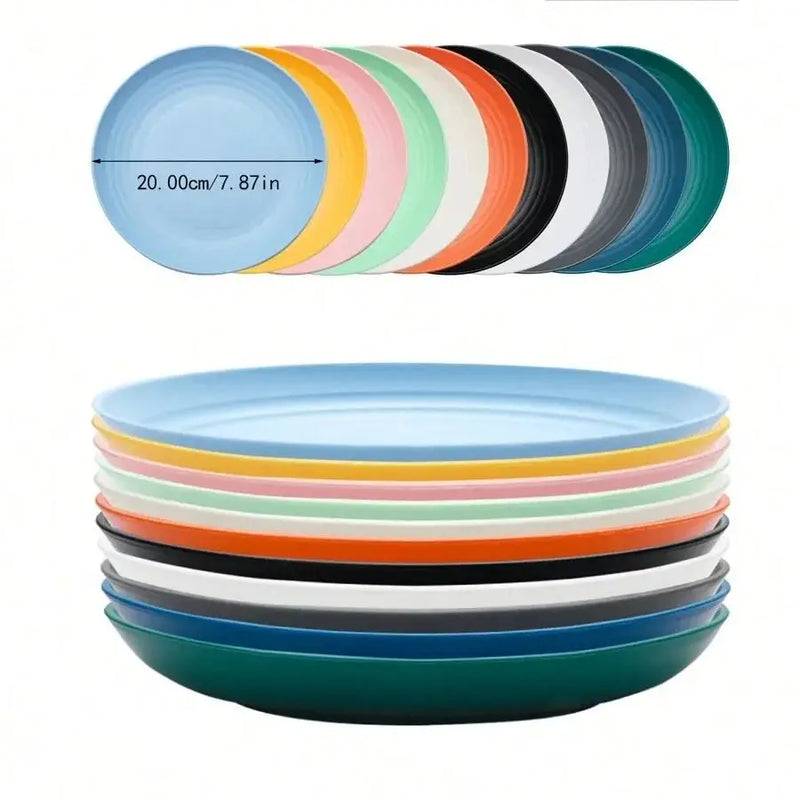 Axyaa Plastic Tray Set for Camping Picnic Kitchen, Microwave & Dishwasher Safe