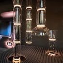 Axyaa Glass LED Pendant Light - Modern Transparent Luminaires for Indoor Living and Dining Room