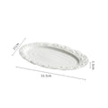 Axyaa Oval Ceramic Texture Plate Set for Restaurant and Home Use