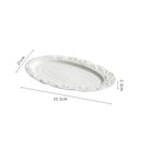 Axyaa Oval Ceramic Texture Plate Set for Restaurant and Home Use