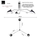 Axyaa Nordic Industrial Chandelier - Modern Pendant Lighting for Living Room, Kitchen, Bar