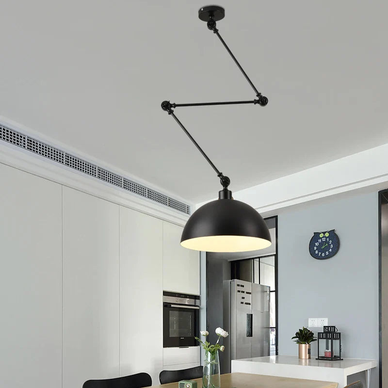 Axyaa Adjustable Long Arm Pendant Light - Nordic Design Aluminium Sconces LED Hanging Lamp