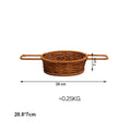 Rattan Bread Storage Basket by Axyaa: Portable Organizer for Picnic, Fruit, Sundries