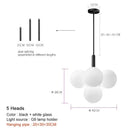 Axyaa Glass LED Pendant Lights for Modern Minimalist Decor
